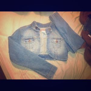 Crop jean jacket