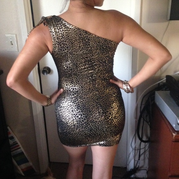 Gold and Black Animal Print Dress!
