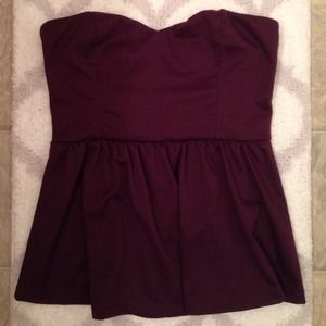 Maroon tube top