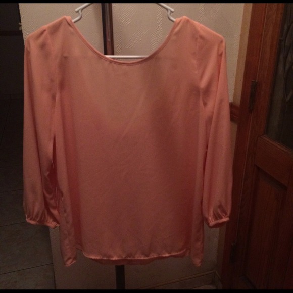 Light pink blouse with bow