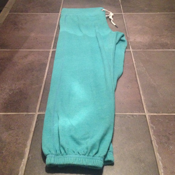 Turquoise Capri Sweats - Picture 2 of 3
