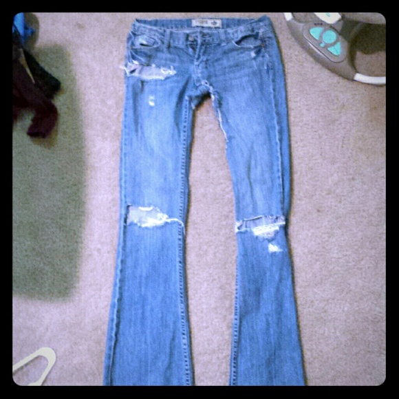 PINK jeans extremely destroyed
