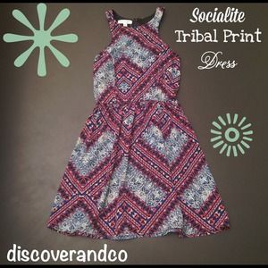 New Nordstrom's Socialite Tribal Print Dress