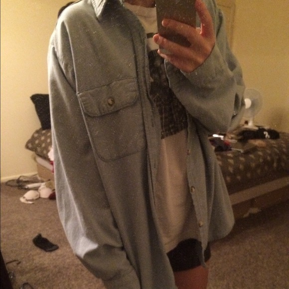 Oversized denim top