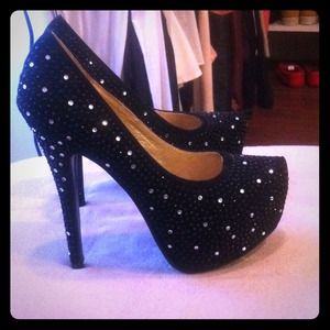 Black rhinestone heels!