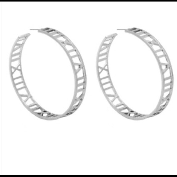 Roman Numeral Hoop Earrings