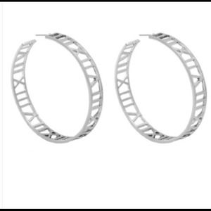 Roman Numeral Hoop Earrings
