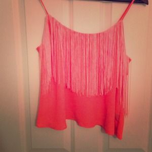 Fringe crop top tank