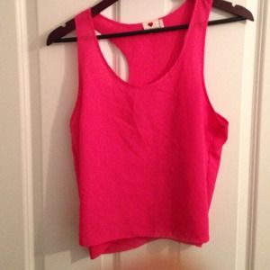 Hot pink crop top tank
