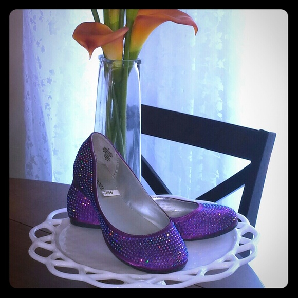 Cherokee  Shoes - Purple Sequined Flats