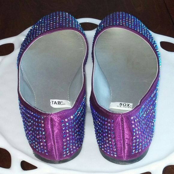 Purple Sequined Flats - Picture 3 of 4