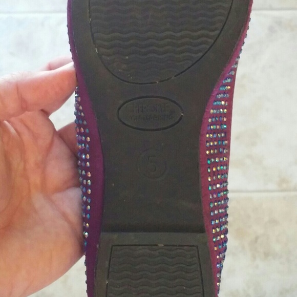 Purple Sequined Flats - Picture 4 of 4