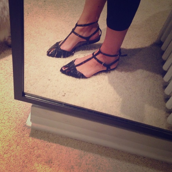 Zara Basic glitter flats size 38/8