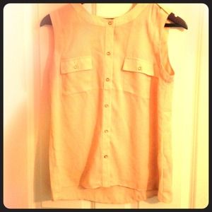 Nude tank top double pocket