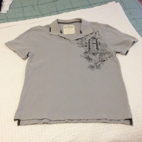Men's Aeropostale grey polo.
