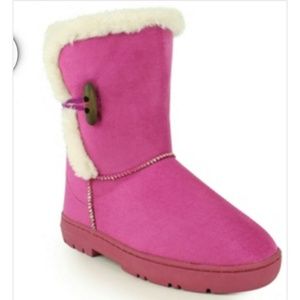 Fuzzy Pink Sweater Boot