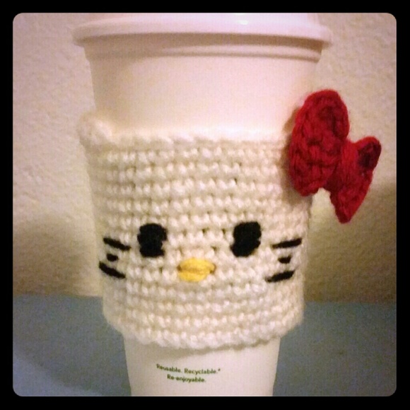 Hello kitty coffee cup cozy