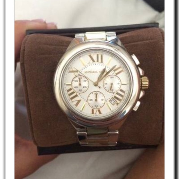 Gold and silver Michael Kors watch