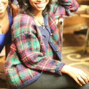 Vintage Plaid Cardigan