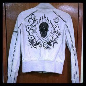 Authentic Ed Hardy leather jacket