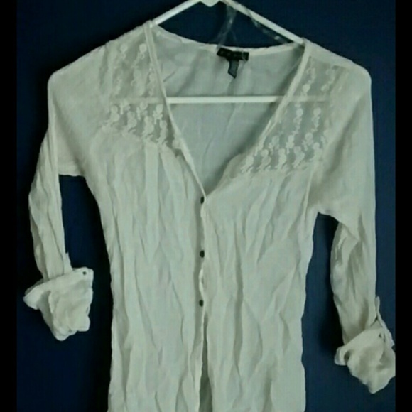 Fang lace long sleeve shirt