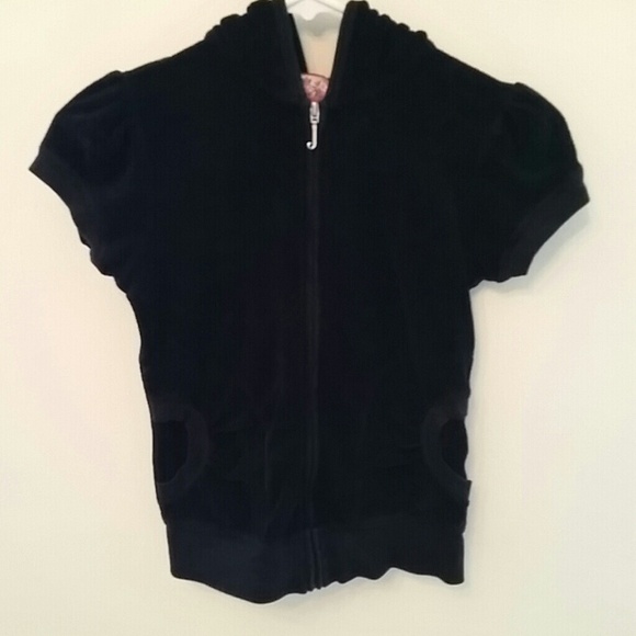Velour black juicy couture top