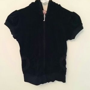 Velour black juicy couture top