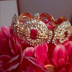 Gold tone CZ accent bracelet