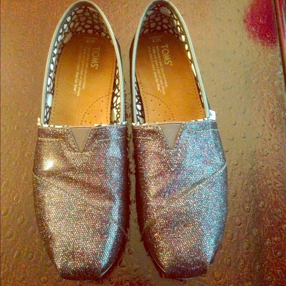 Gray shimmery TOMS