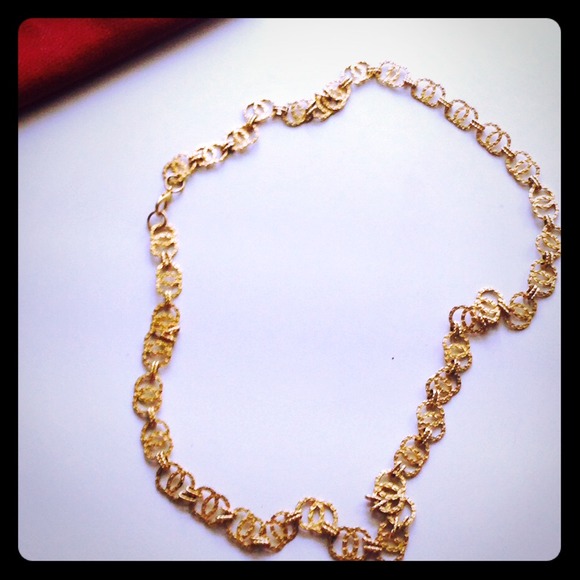 Gold Chanel inspired necklace