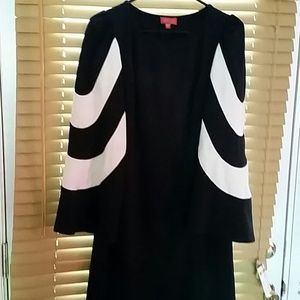 Cream and black Dress