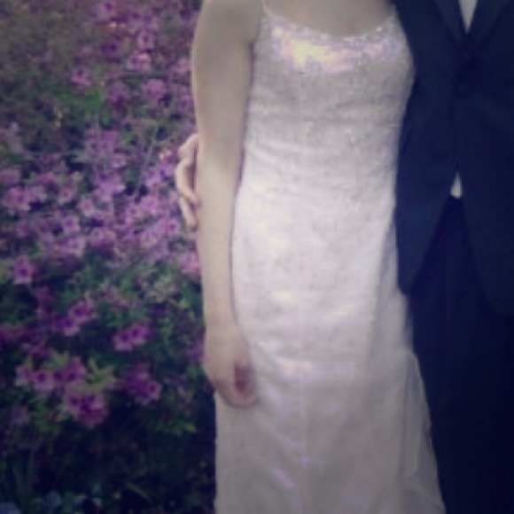 Prom dress light pink with frills at bottom