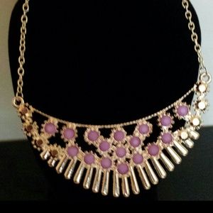 Princess necklace with purple stones