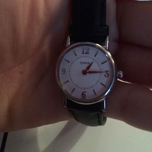 Coach black and silver watch