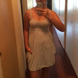 Grey baby doll dress