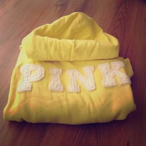 Neon yellow hooded sweatshirt
