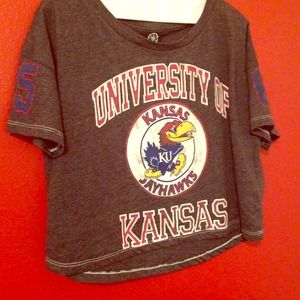 Kansas University Crop Top Tee
