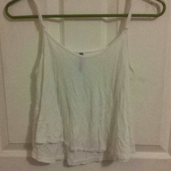 Thin white crop top