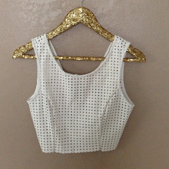 Tops - Leatherette crop top