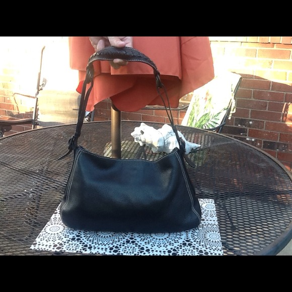 Bottega Veneta black leather hobo handbag