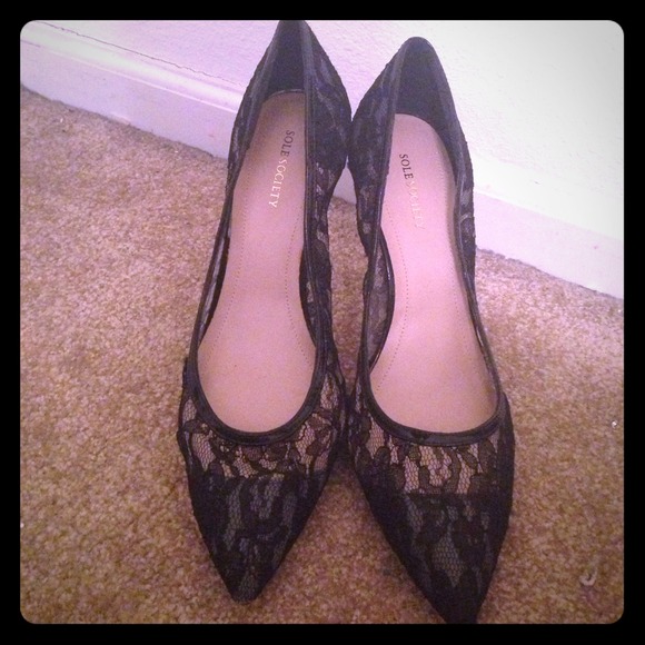Lace Sole Society High Heels