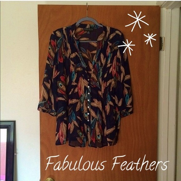 Forever 21 Tops - Feathered blouse