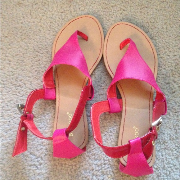 Cute pink and red sandals
