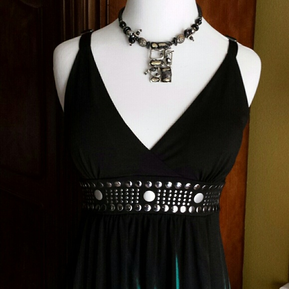 Adorable Studded Peacock Sundress - Picture 3 of 4