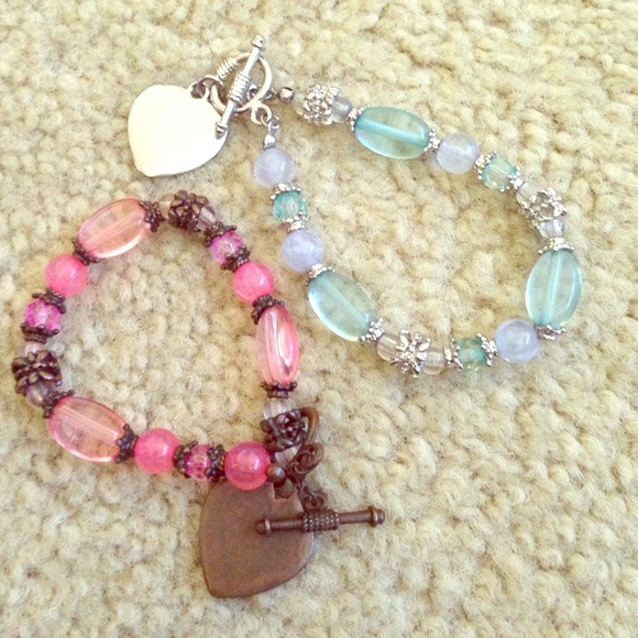 Bundle bracelets toggle beads metal fun wear - Picture 1 of 3