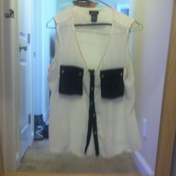 White and black dress shirt