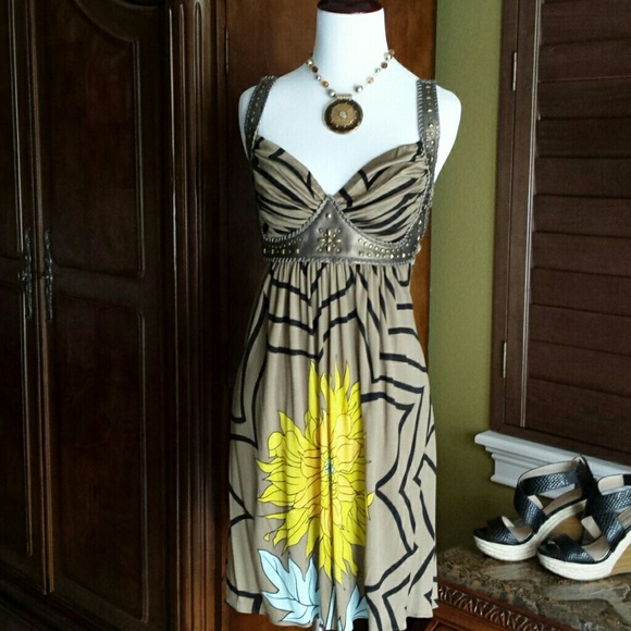 SOLD Bundle Sky Sunflower Dress - Picture 1 of 4