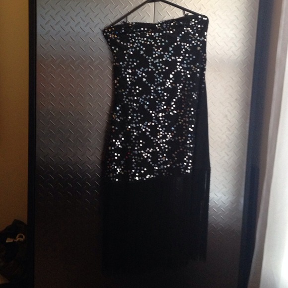 FRINGE tube PARTY dress