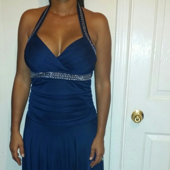 Royal blue gown