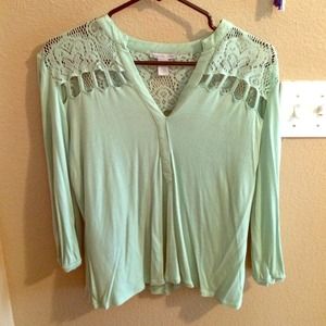Sea foam colored Charlotte Russe top